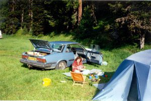 Camping, St. Moritz, Zwitserland, Juni 1994
