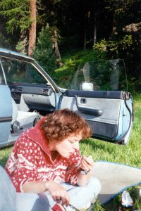 Camping, St. Moritz Zwitserland, Juni 1994